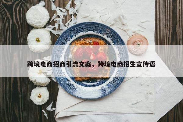 跨境电商招商引流文案，跨境电商招生宣传语