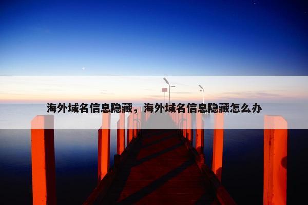 海外域名信息隐藏，海外域名信息隐藏怎么办