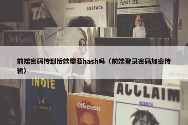 前端密码传到后端需要hash吗（前端登录密码加密传输）