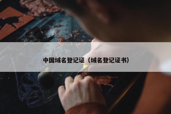 中国域名登记证（域名登记证书）