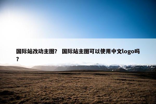 国际站改动主图？ 国际站主图可以使用中文logo吗？