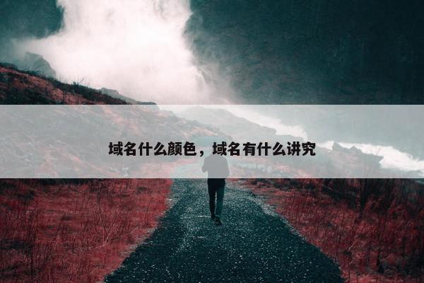 域名什么颜色，域名有什么讲究
