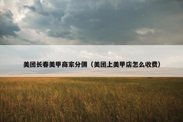 美团长春美甲商家分佣（美团上美甲店怎么收费）