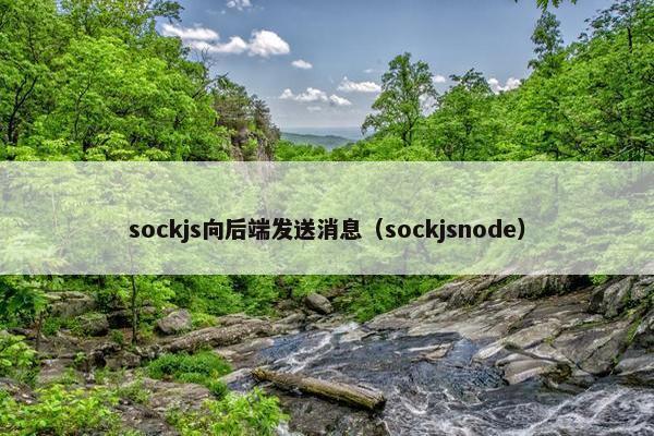 sockjs向后端发送消息（sockjsnode）