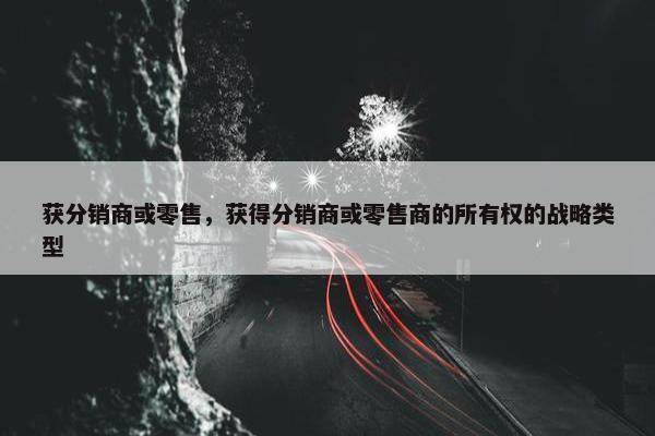 获分销商或零售，获得分销商或零售商的所有权的战略类型