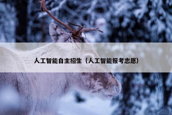人工智能自主招生（人工智能报考志愿）