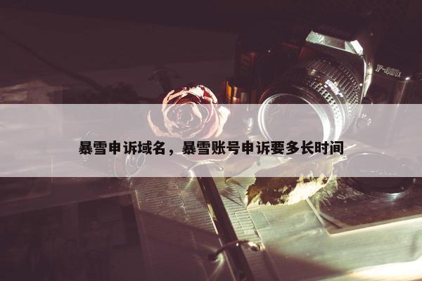 暴雪申诉域名，暴雪账号申诉要多长时间