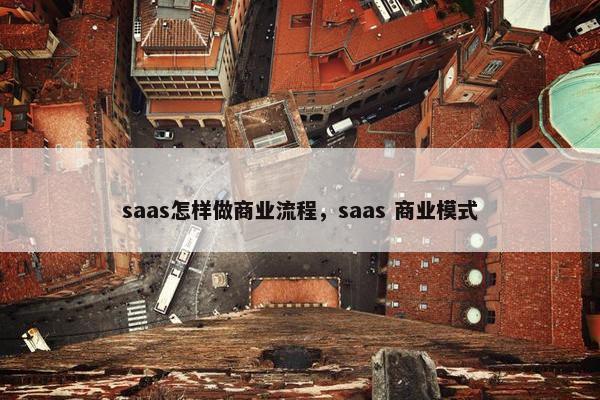 saas怎样做商业流程，saas 商业模式