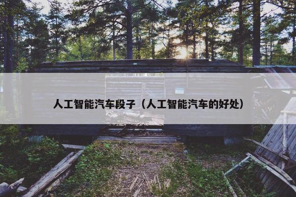 人工智能汽车段子（人工智能汽车的好处）