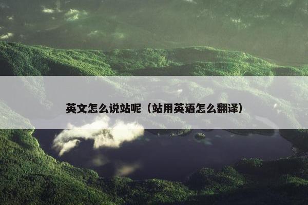 英文怎么说站呢（站用英语怎么翻译）
