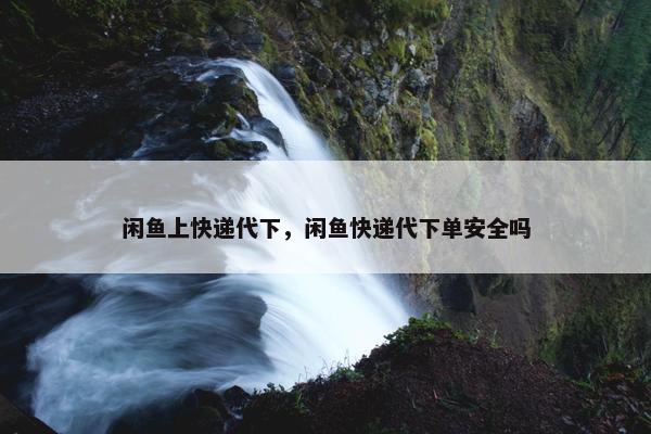 闲鱼上快递代下，闲鱼快递代下单安全吗