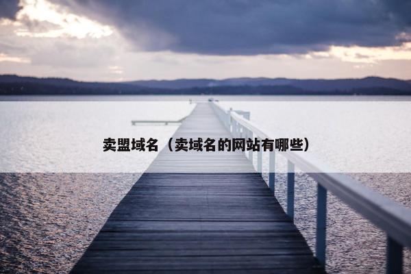 卖盟域名（卖域名的网站有哪些）