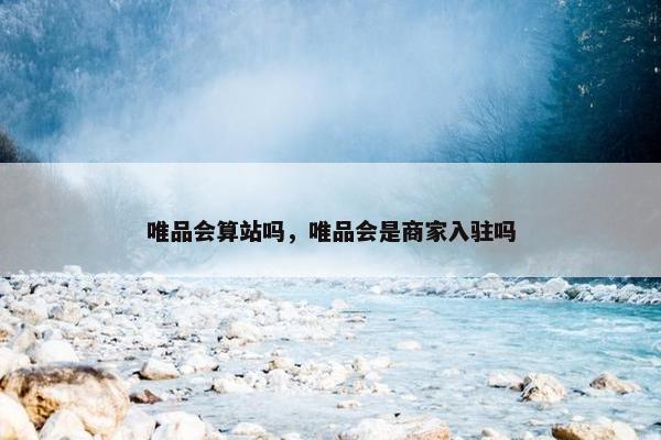唯品会算站吗，唯品会是商家入驻吗