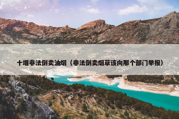 十堰非法倒卖油烟（非法倒卖烟草该向那个部门举报）