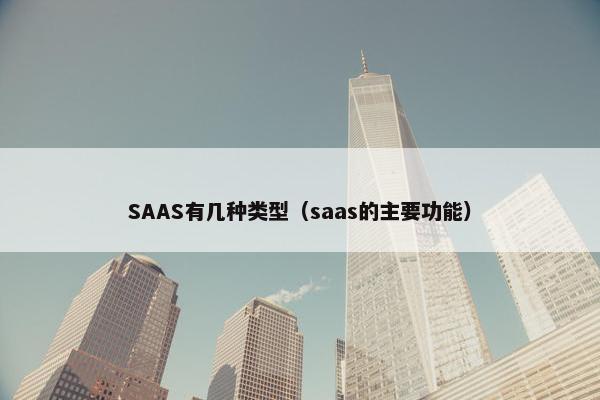 SAAS有几种类型（saas的主要功能）