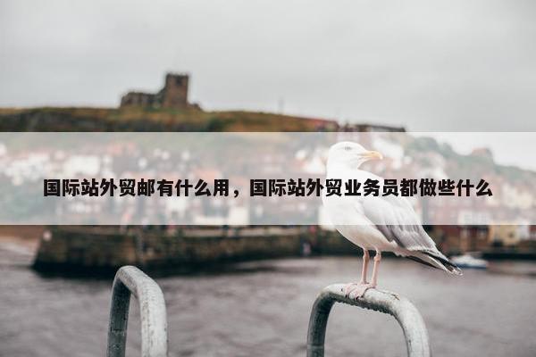 国际站外贸邮有什么用，国际站外贸业务员都做些什么