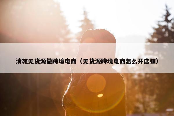 清苑无货源做跨境电商（无货源跨境电商怎么开店铺）