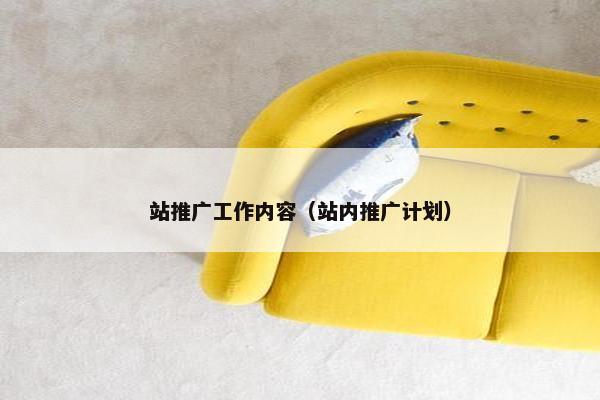 站推广工作内容（站内推广计划）
