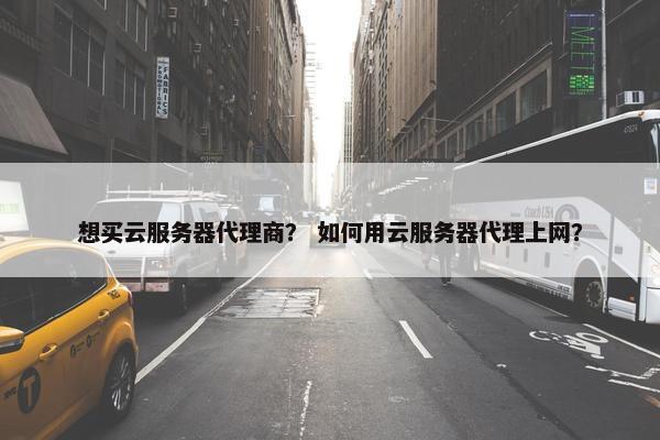 想买云服务器代理商？ 如何用云服务器代理上网？