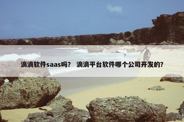 滴滴软件saas吗？ 滴滴平台软件哪个公司开发的？