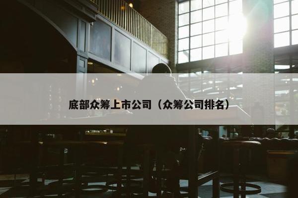 底部众筹上市公司（众筹公司排名）