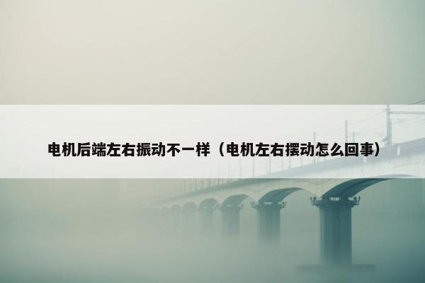 电机后端左右振动不一样（电机左右摆动怎么回事）