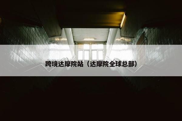 跨境达摩院站（达摩院全球总部）