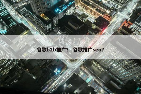 谷歌b2b推广？ 谷歌推广seo？