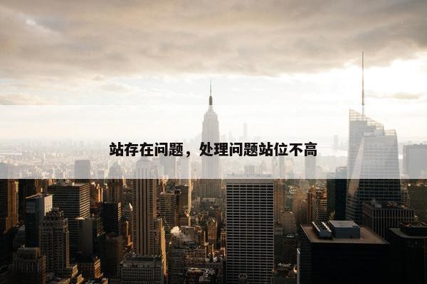 站存在问题，处理问题站位不高