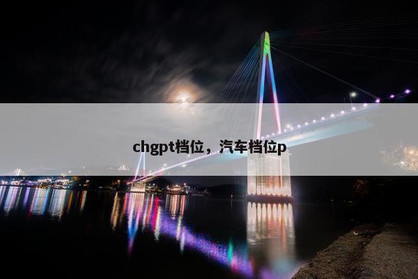 chgpt档位，汽车档位p