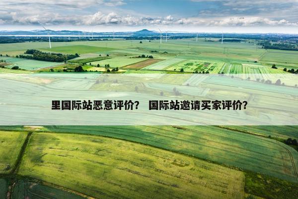 里国际站恶意评价？ 国际站邀请买家评价？
