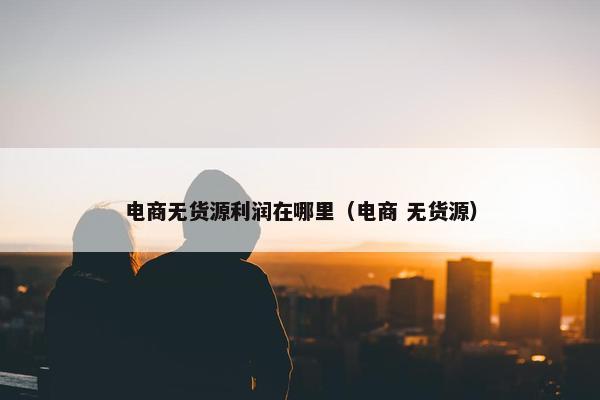 电商无货源利润在哪里（电商 无货源）