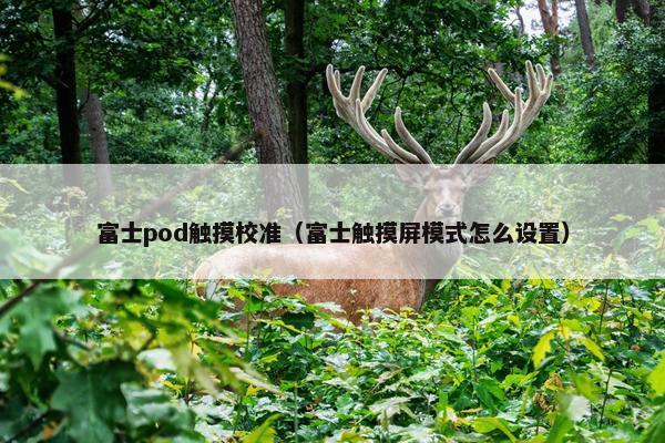 富士pod触摸校准（富士触摸屏模式怎么设置）
