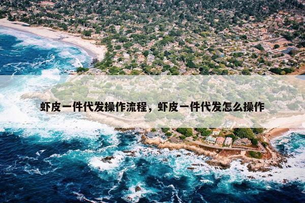 虾皮一件代发操作流程，虾皮一件代发怎么操作