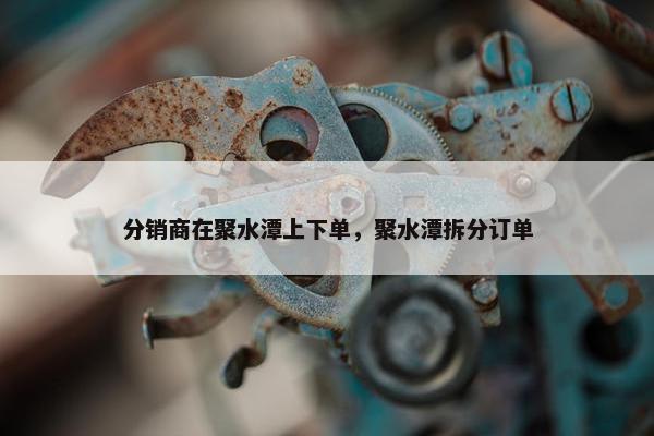 分销商在聚水潭上下单，聚水潭拆分订单