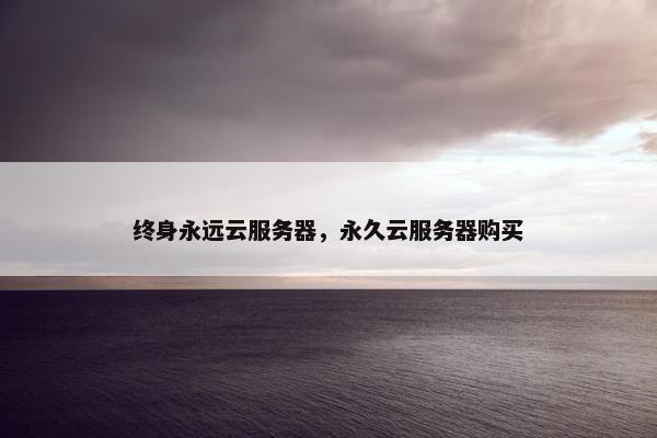 终身永远云服务器，永久云服务器购买