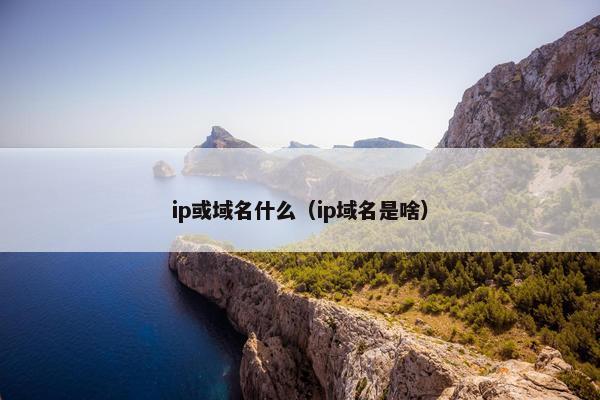ip或域名什么（ip域名是啥）