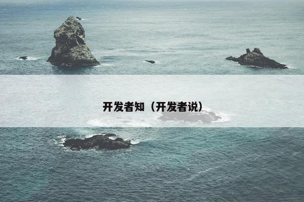 开发者知（开发者说）