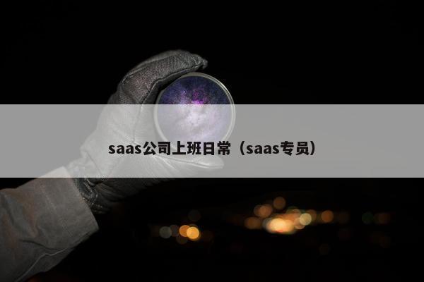 saas公司上班日常（saas专员）