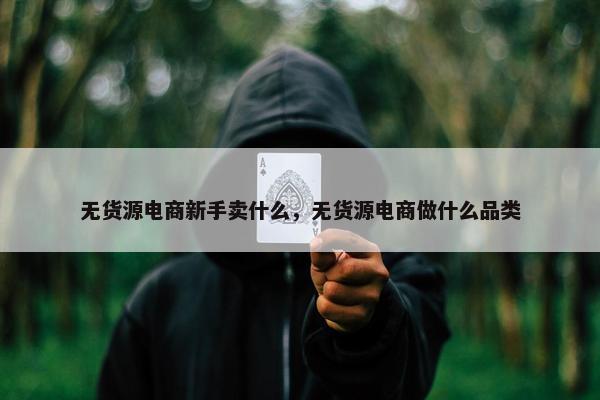 无货源电商新手卖什么，无货源电商做什么品类