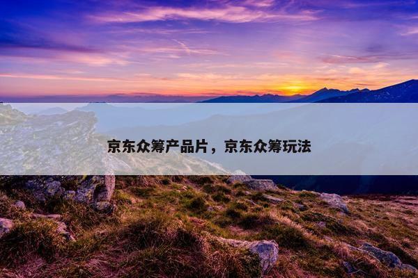 京东众筹产品片，京东众筹玩法