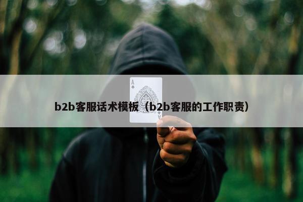 b2b客服话术模板（b2b客服的工作职责）