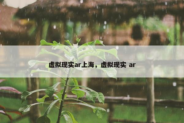 虚拟现实ar上海，虚拟现实 ar