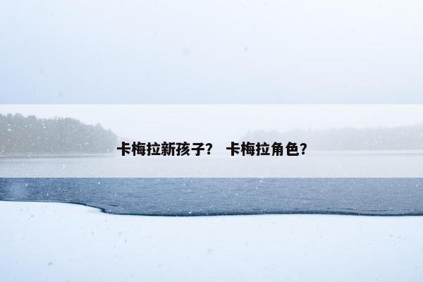 卡梅拉新孩子？ 卡梅拉角色？