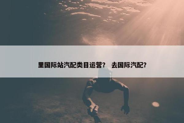 里国际站汽配类目运营？ 去国际汽配？