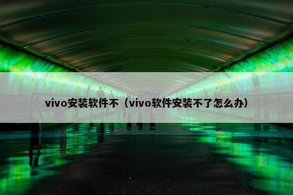 vivo安装软件不（vivo软件安装不了怎么办）
