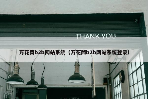 万花筒b2b网站系统（万花筒b2b网站系统登录）