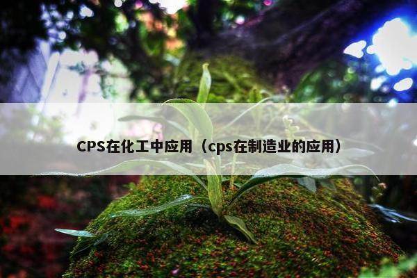 CPS在化工中应用（cps在制造业的应用）