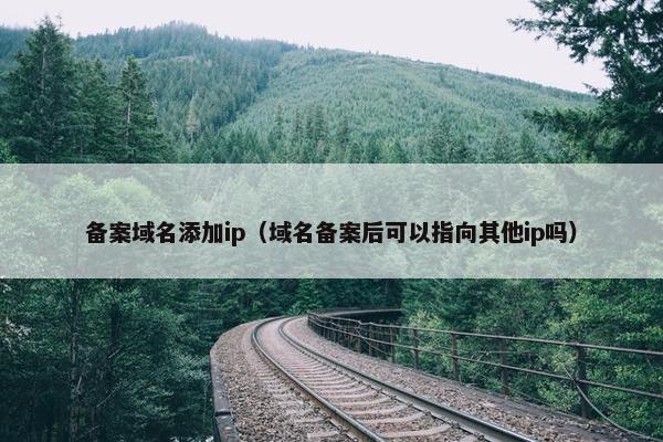 备案域名添加ip（域名备案后可以指向其他ip吗）