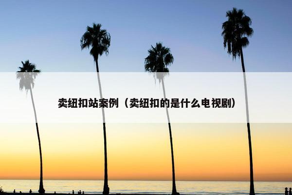 卖纽扣站案例（卖纽扣的是什么电视剧）